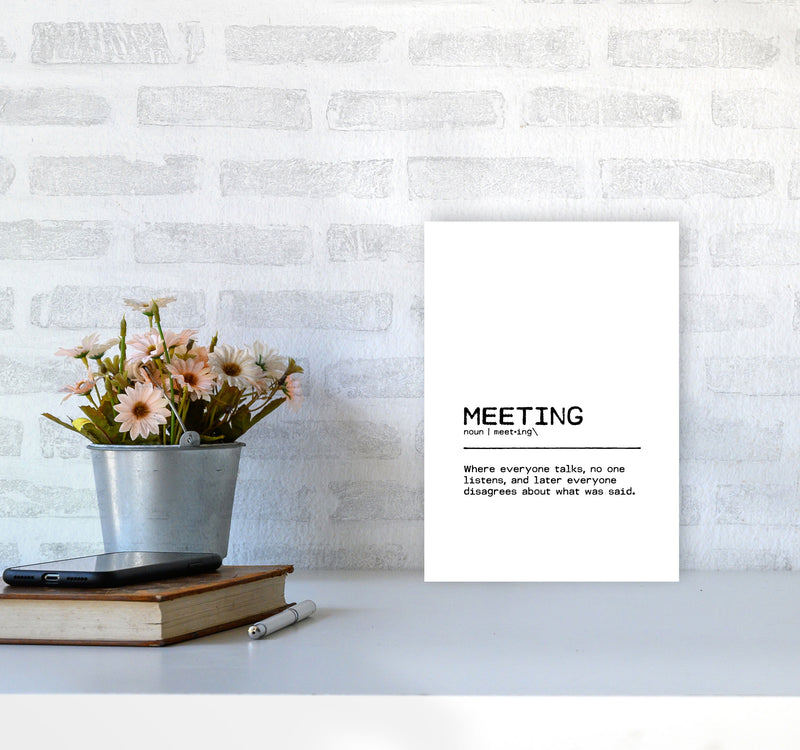 Meeting Disagree Definition Quote Print By Orara Studio A4 Black Frame