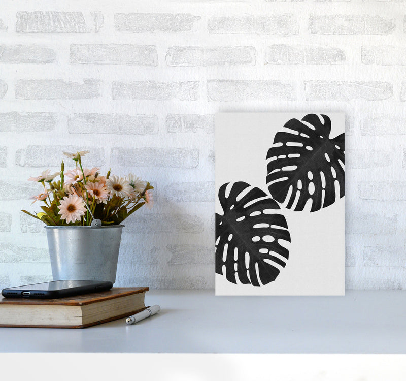 Monstera Black & White II Print By Orara Studio A4 Black Frame