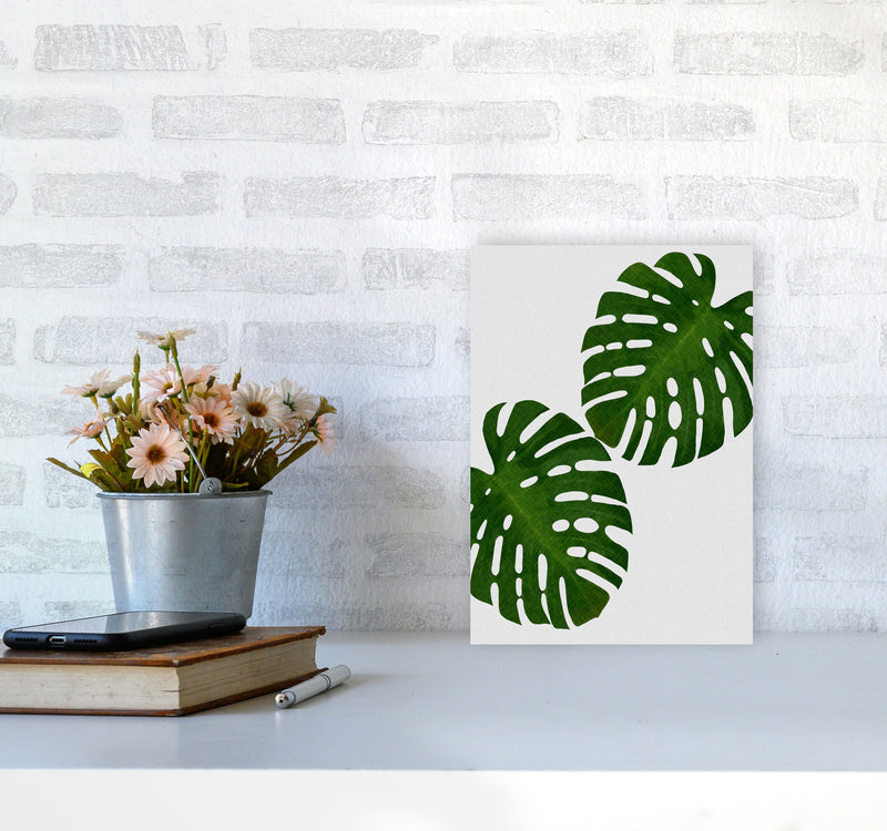 Monstera Leaf II Print By Orara Studio, Framed Botanical & Nature Art Print A4 Black Frame