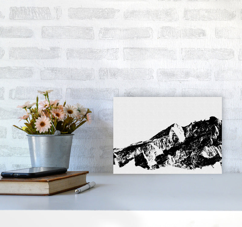 Mountains I Print By Orara Studio, Framed Botanical & Nature Art Print A4 Black Frame