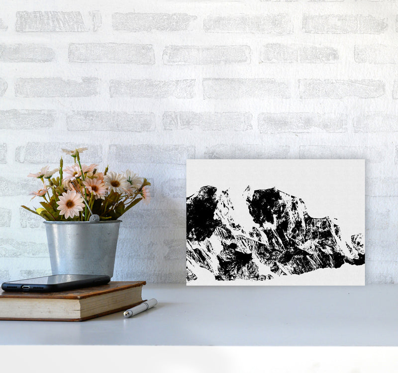 Mountains II Print By Orara Studio, Framed Botanical & Nature Art Print A4 Black Frame