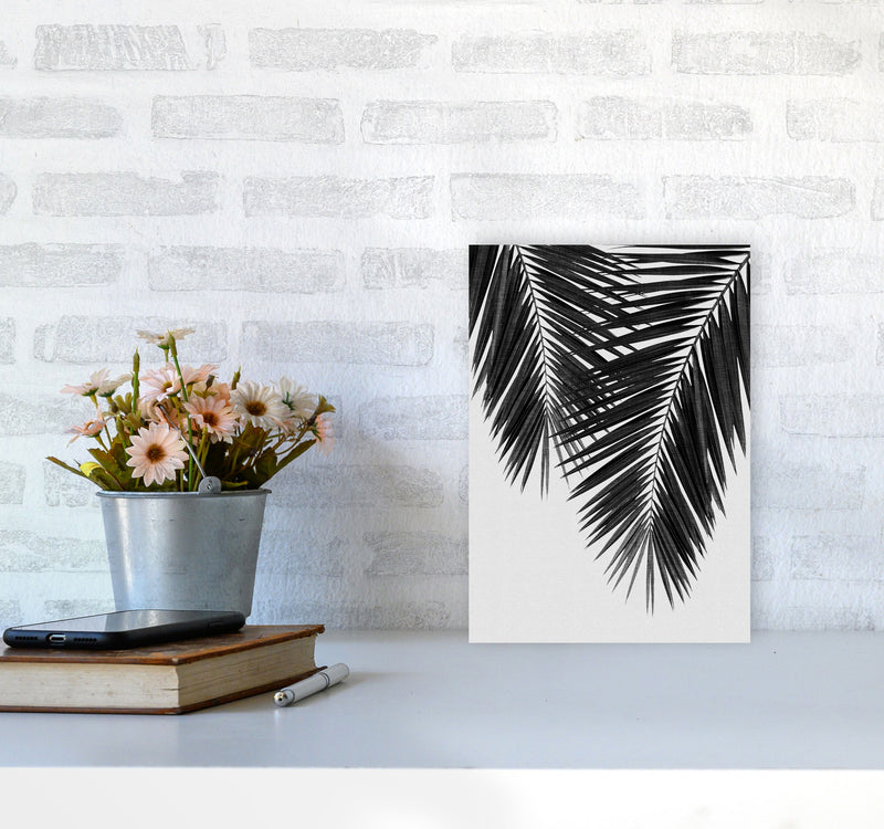 Palm Leaf Black & White II Print By Orara Studio A4 Black Frame