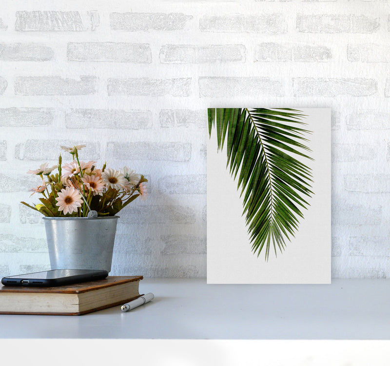 Palm Leaf I Print By Orara Studio, Framed Botanical & Nature Art Print A4 Black Frame