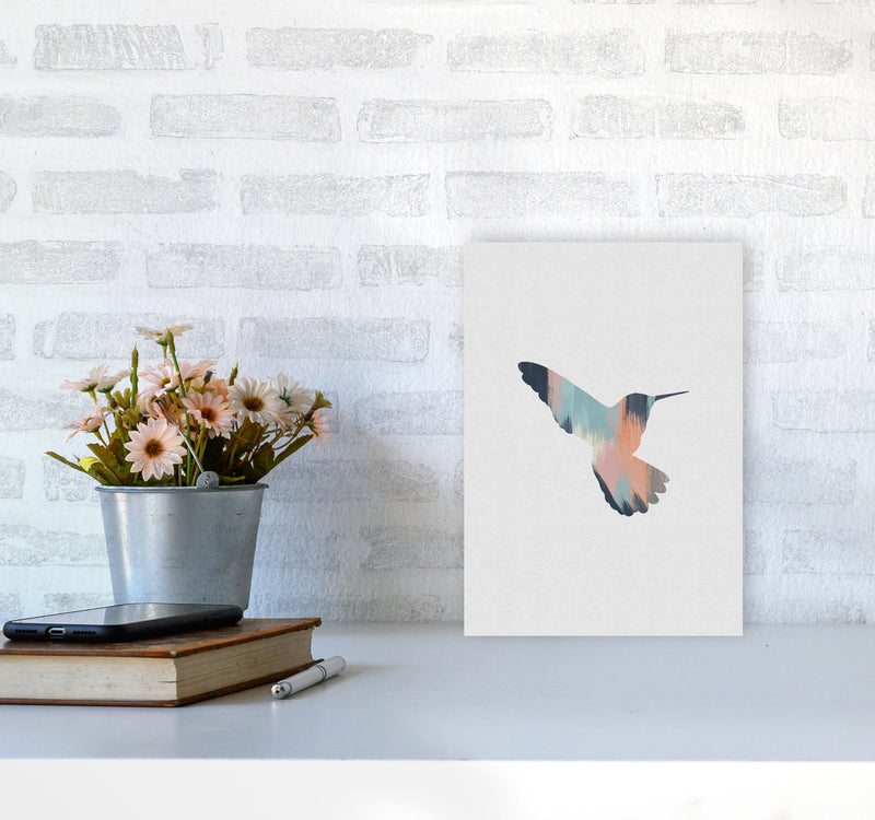 Pastel Hummingbird II Print By Orara Studio Animal Art Print A4 Black Frame
