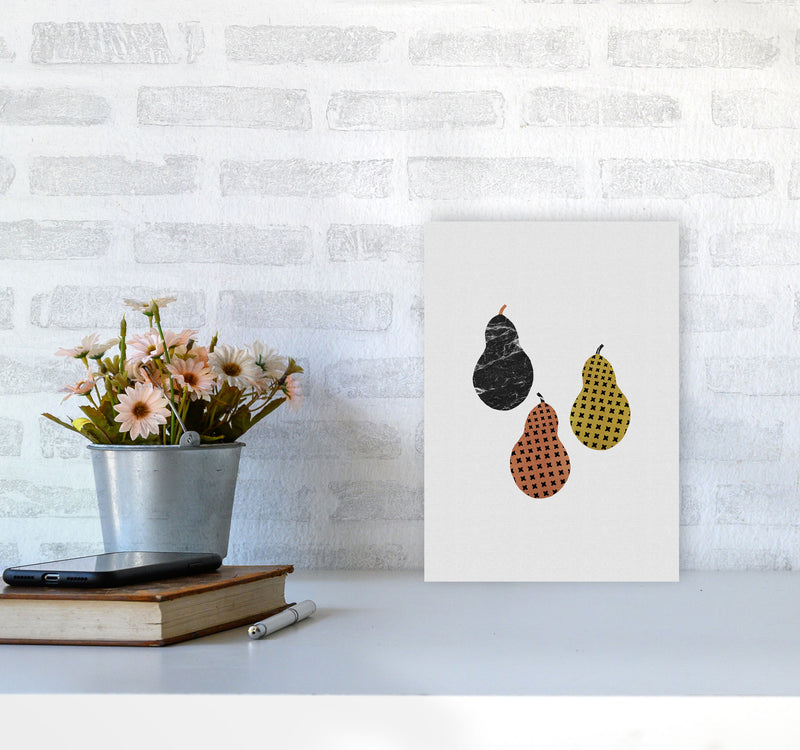 Pears Print By Orara Studio, Framed Kitchen Wall Art A4 Black Frame