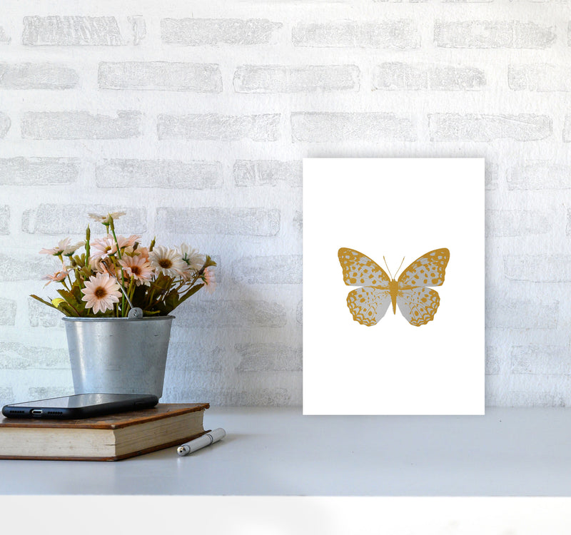 Silver Butterfly Print By Orara Studio Animal Art Print A4 Black Frame