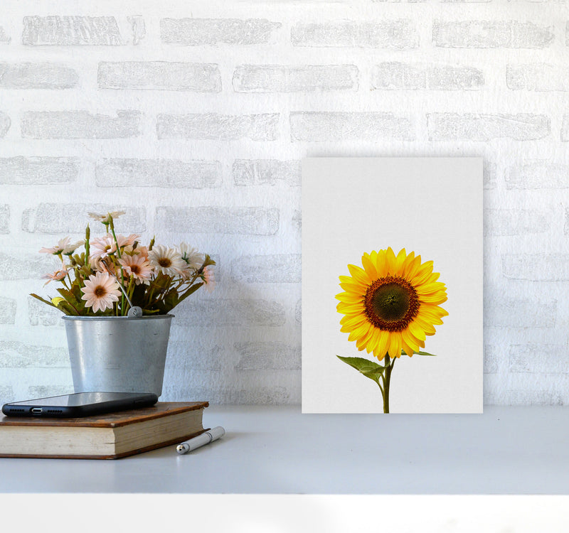Sunflower Still Life Print By Orara Studio, Framed Botanical & Nature Art Print A4 Black Frame