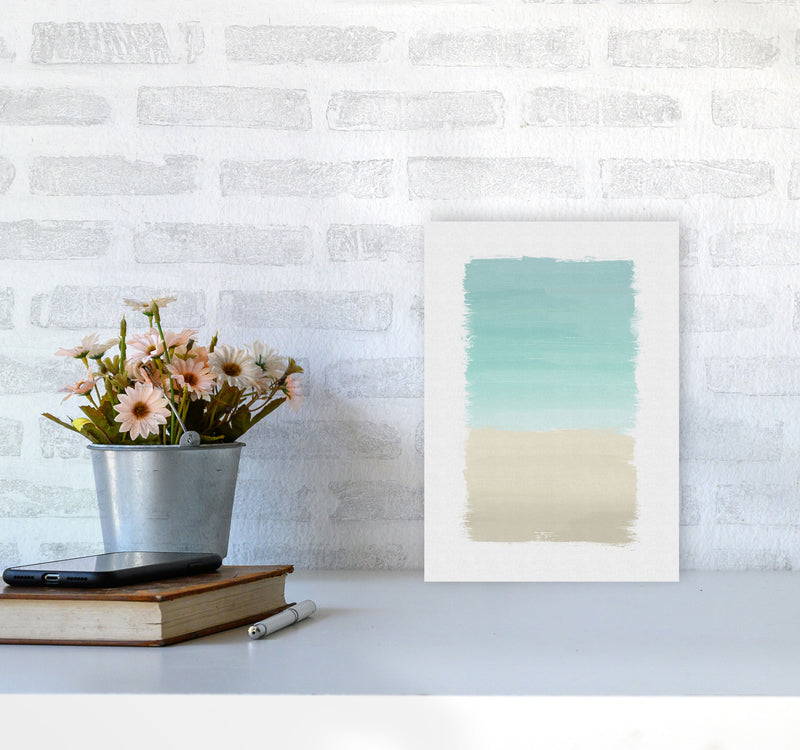 Turquoise Abstract Print By Orara Studio A4 Black Frame