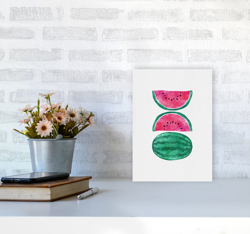 Watermelons Print By Orara Studio, Framed Kitchen Wall Art A4 Black Frame