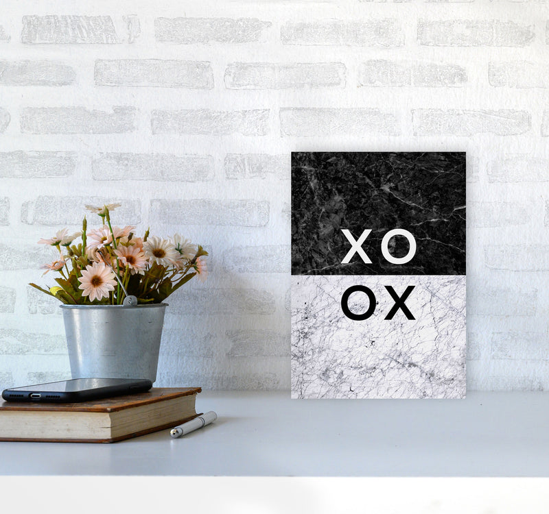 XO Hugs & Kisses Quote Print By Orara Studio A4 Black Frame