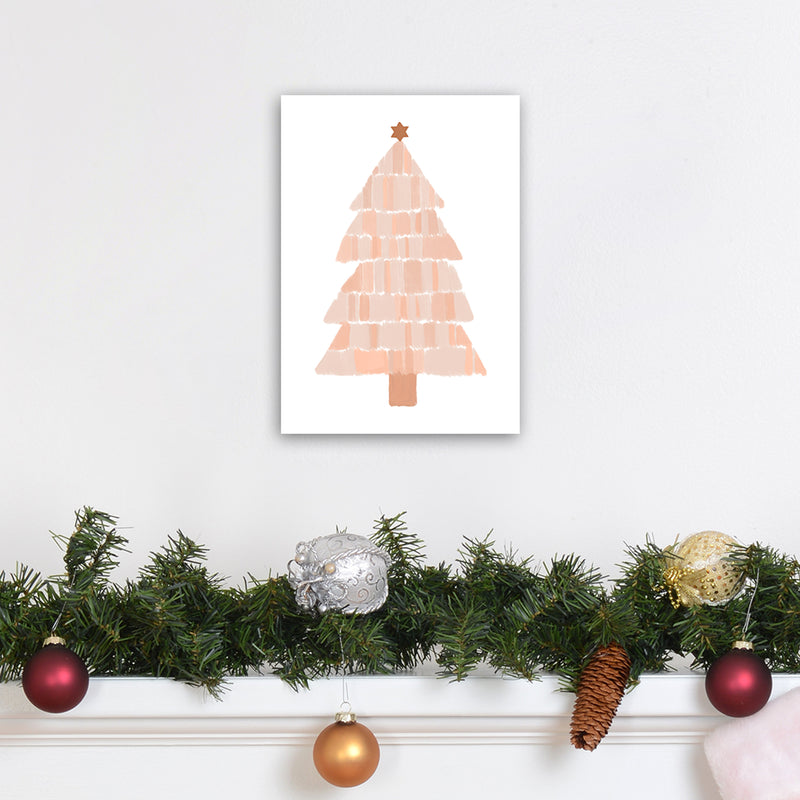 Christmas Tree Painting Christmas Art Print by Orara Studio A4 Black Frame