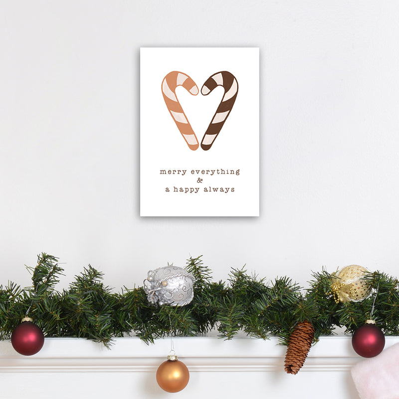 Merry Everything & A Happy Always Christmas Art Print by Orara Studio A4 Black Frame