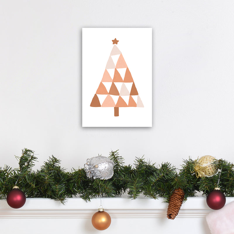 Pastel Christmas Tree Christmas Art Print by Orara Studio A4 Black Frame