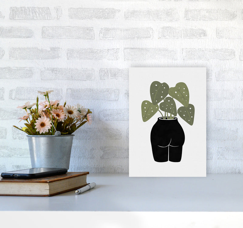 Butt-anical Vase Art Print by Orara Studios A4 Black Frame