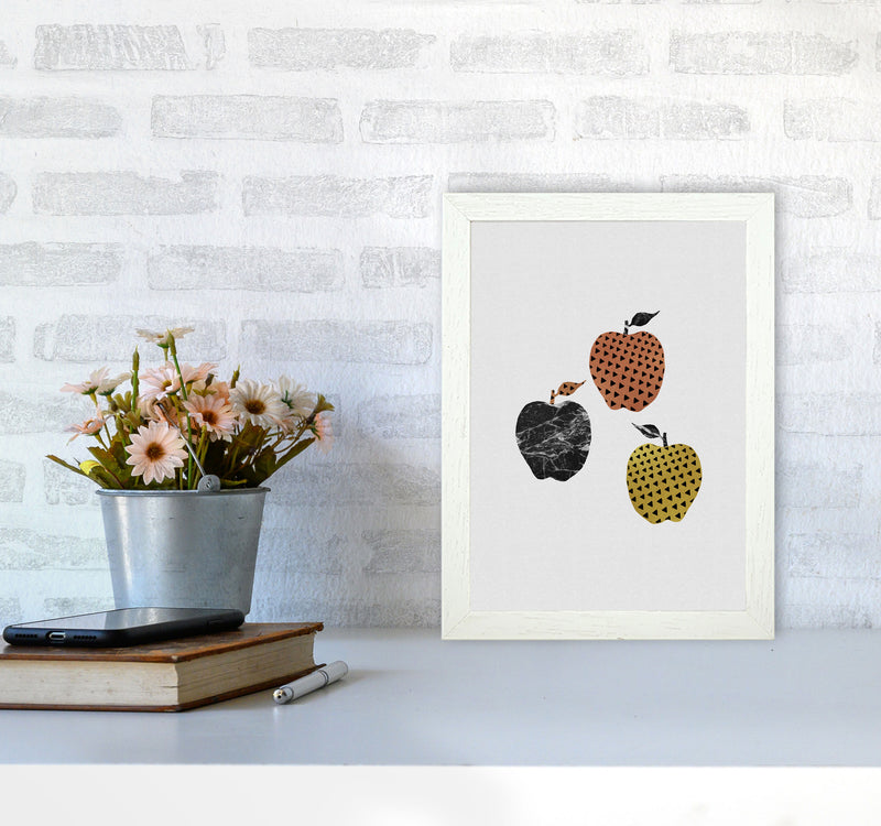 Apples Print By Orara Studio, Framed Kitchen Wall Art A4 Oak Frame