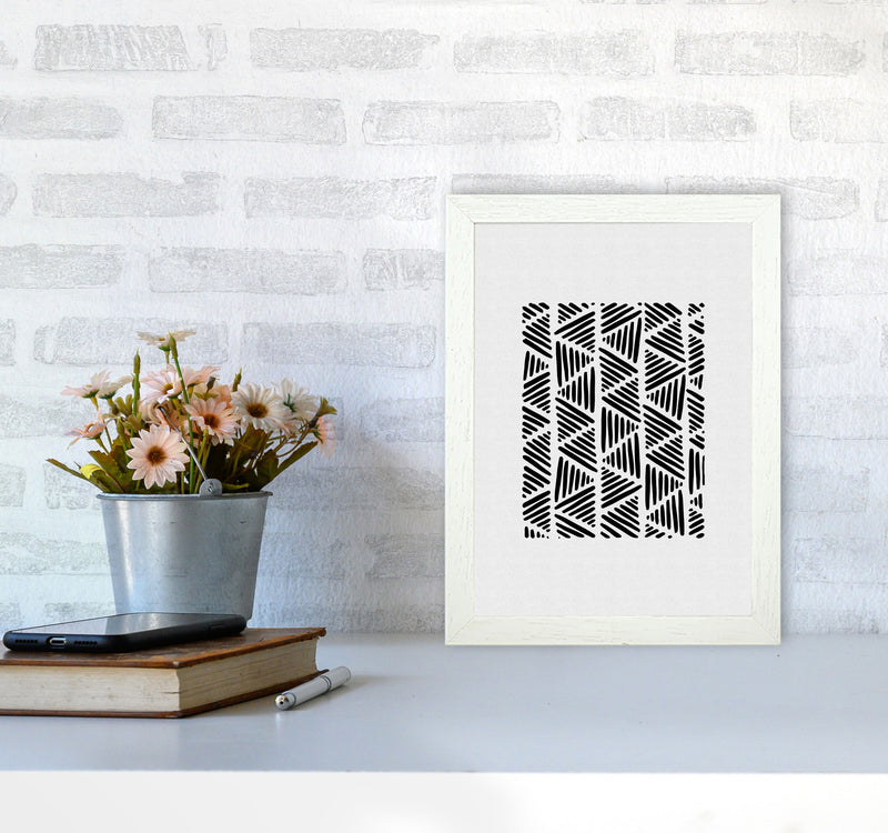 Black And White Abstract I Print By Orara Studio A4 Oak Frame