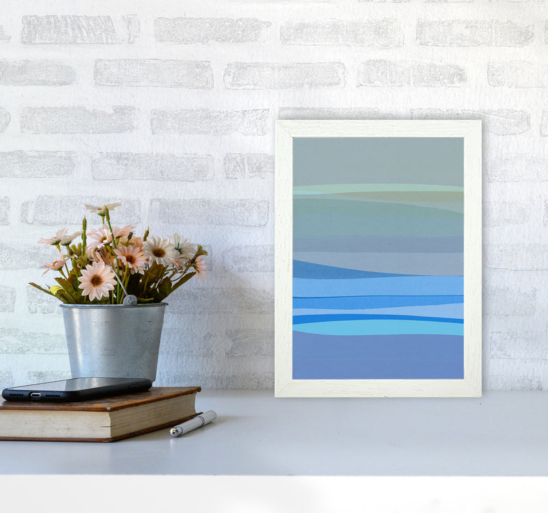 Blue Abstract I Print By Orara Studio A4 Oak Frame