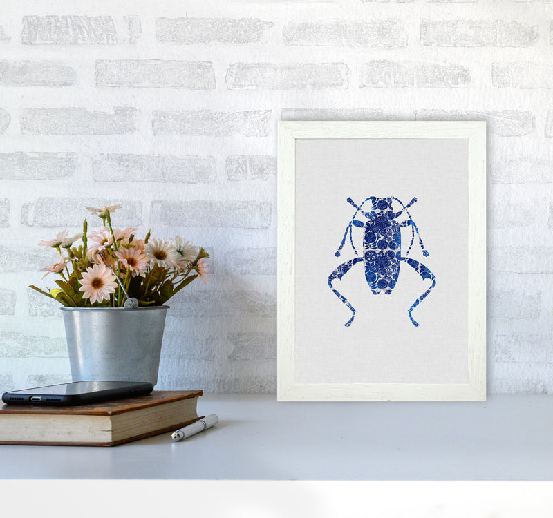 Blue Beetle IV Print By Orara Studio Animal Art Print A4 Oak Frame