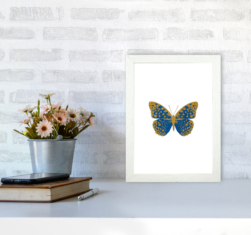 Blue Butterfly Print By Orara Studio Animal Art Print A4 Oak Frame