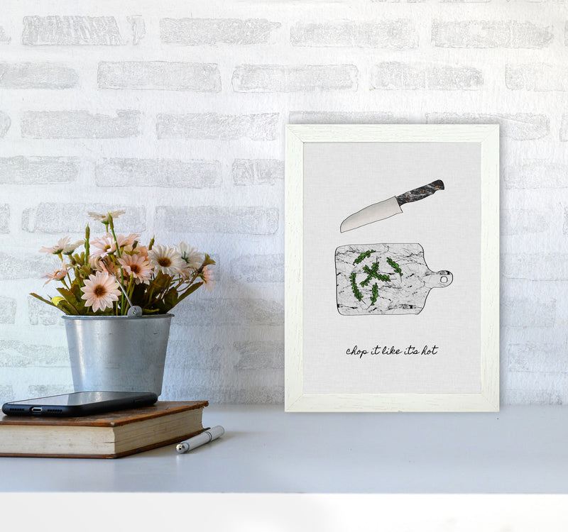 Chop It Kitchen Quote Print By Orara Studio, Framed Kitchen Wall Art A4 Oak Frame