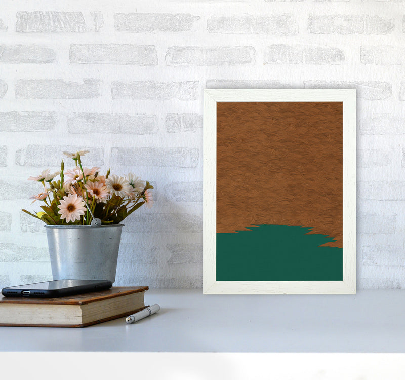 Copper & Green Landscape Print By Orara Studio A4 Oak Frame