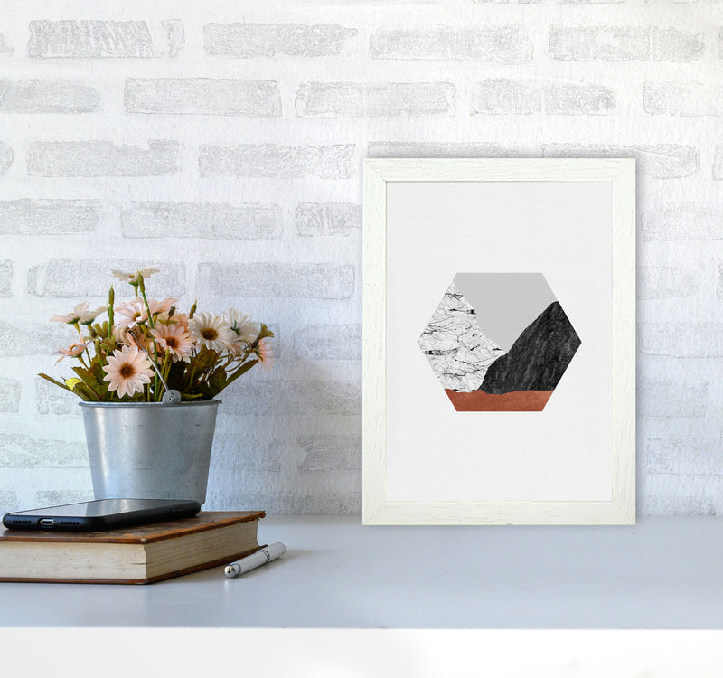 Copper Geometric I Print By Orara Studio A4 Oak Frame