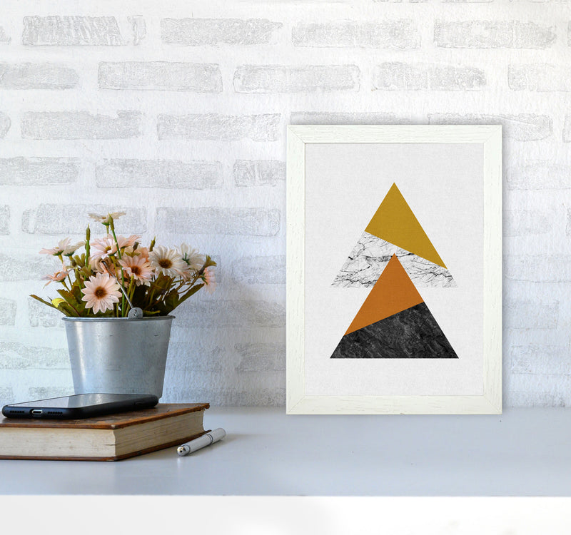 Geometric Triangles Print By Orara Studio A4 Oak Frame