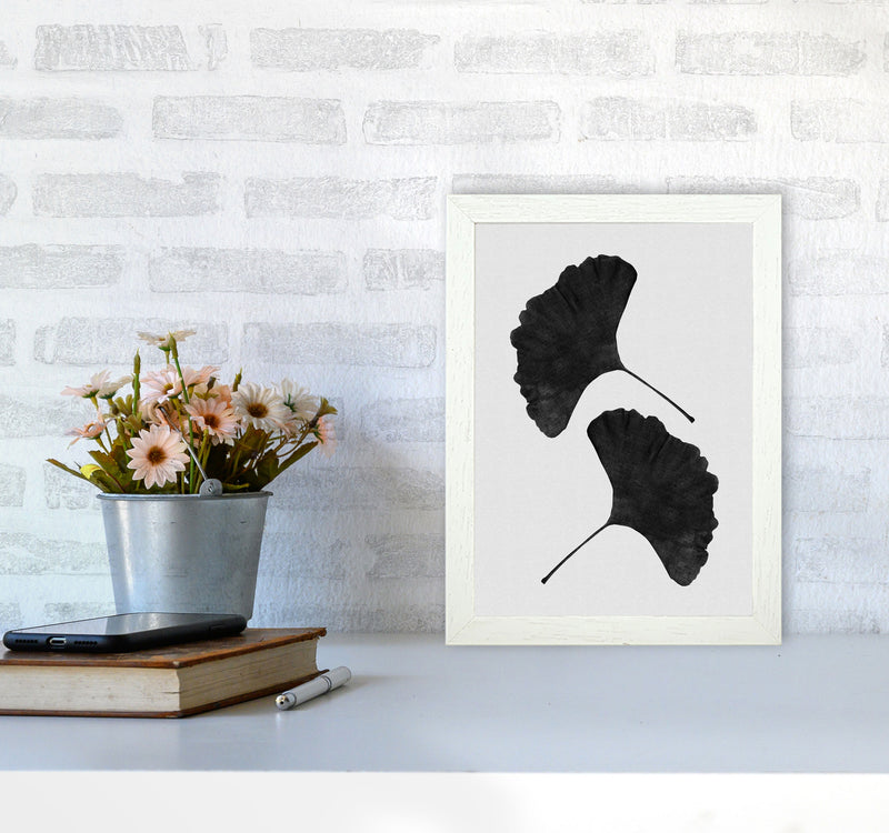 Ginkgo Leaf Black & White II Print By Orara Studio A4 Oak Frame