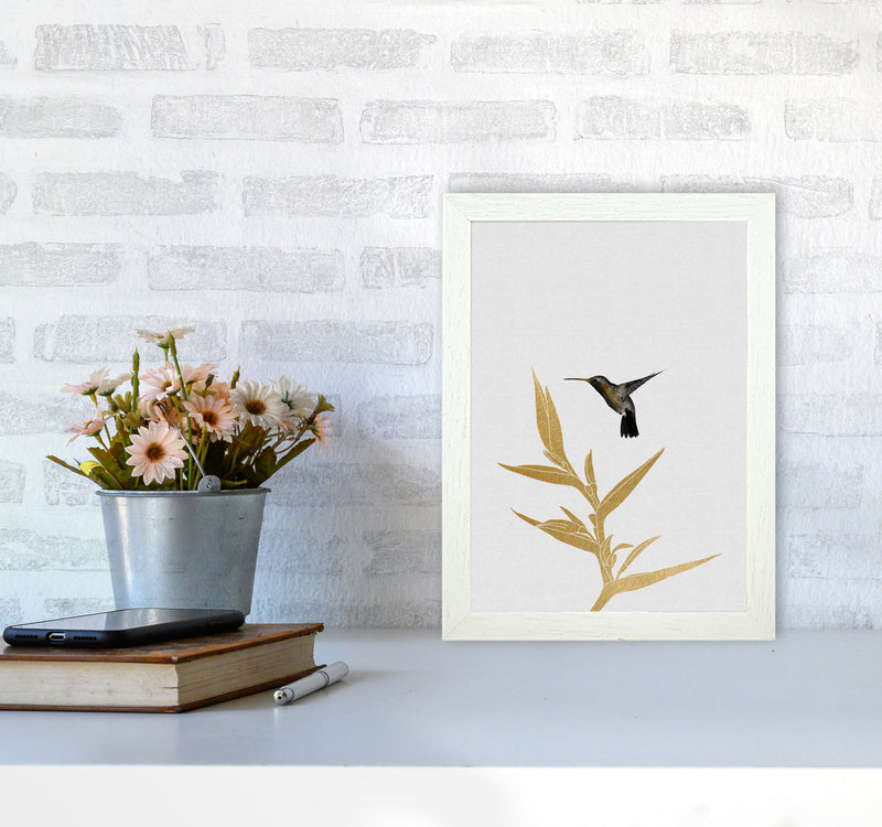 Hummingbird & Flower II Print By Orara Studio A4 Oak Frame