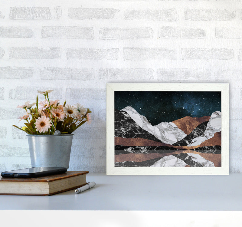 Landscape Mountains Print By Orara Studio, Framed Botanical & Nature Art Print A4 Oak Frame