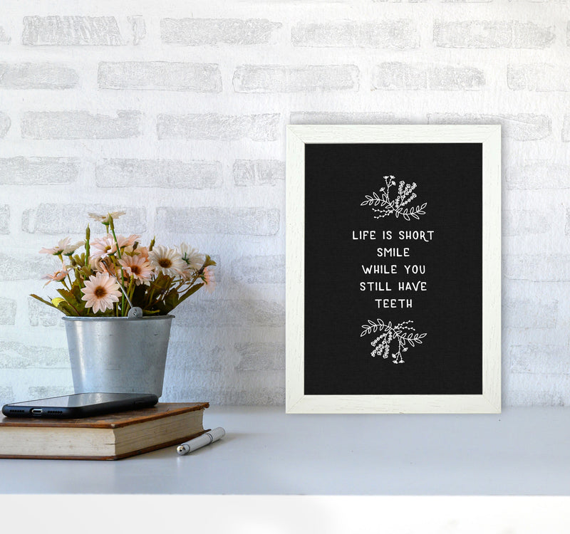Life Is Short Funny Quote Print By Orara Studio A4 Oak Frame