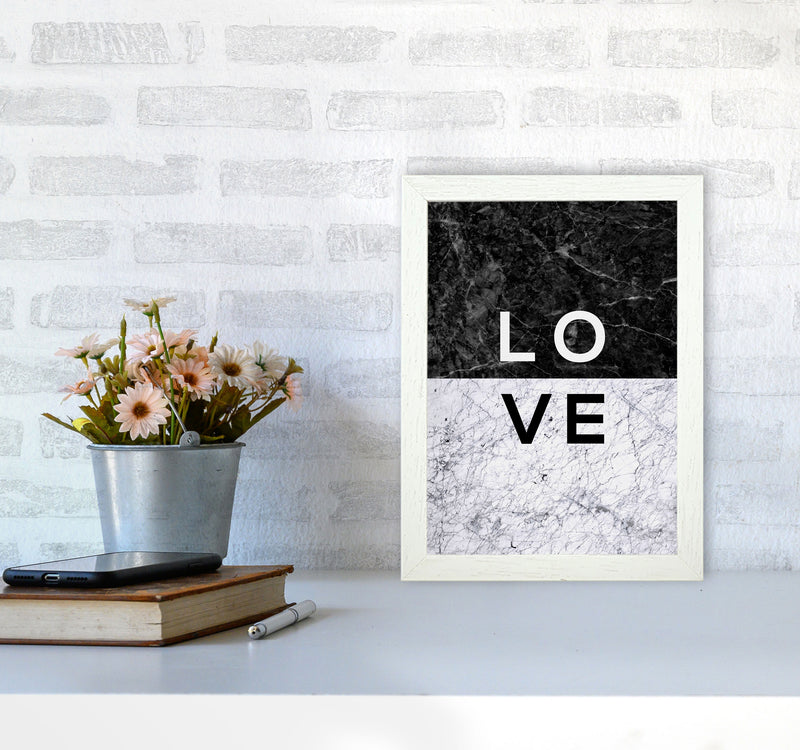 Love Marble Quote Print By Orara Studio A4 Oak Frame