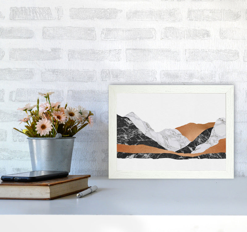 Marble Landscape I Print By Orara Studio, Framed Botanical & Nature Art Print A4 Oak Frame