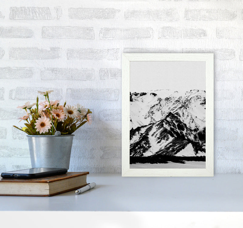 Minimalist Mountains Print By Orara Studio, Framed Botanical & Nature Art Print A4 Oak Frame