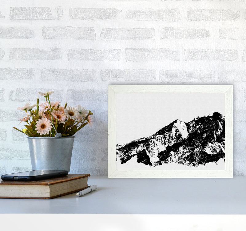 Mountains I Print By Orara Studio, Framed Botanical & Nature Art Print A4 Oak Frame