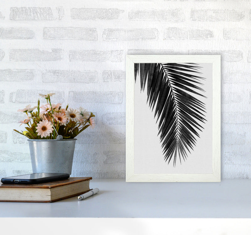 Palm Leaf Black & White I Print By Orara Studio A4 Oak Frame