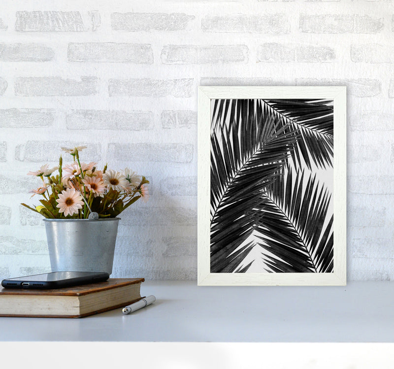 Palm Leaf Black & White III Print By Orara Studio A4 Oak Frame