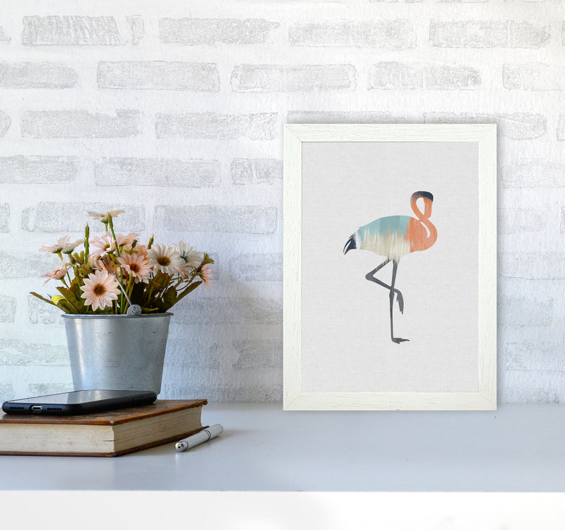 Pastel Flamingo Print By Orara Studio Animal Art Print A4 Oak Frame