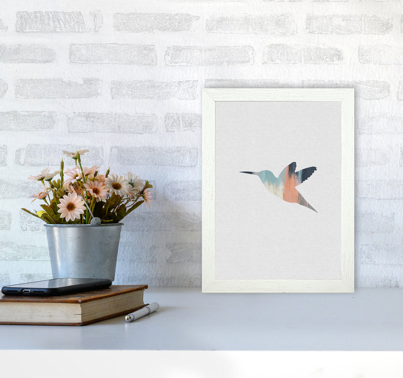 Pastel Hummingbird I Print By Orara Studio Animal Art Print A4 Oak Frame