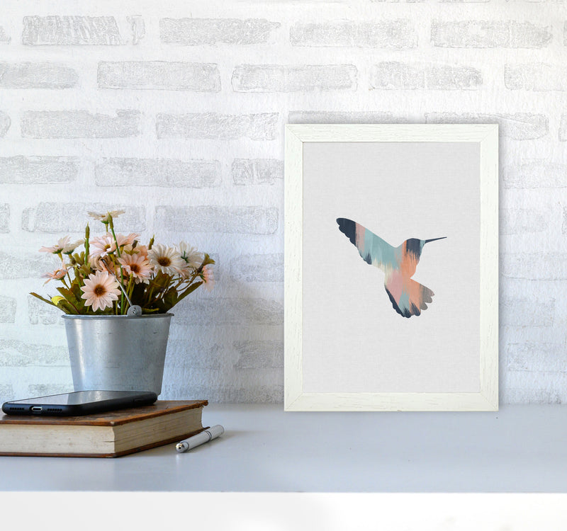 Pastel Hummingbird II Print By Orara Studio Animal Art Print A4 Oak Frame