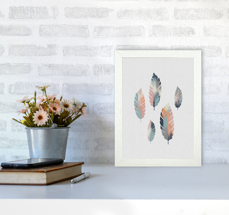 Pastel Leaves Print By Orara Studio, Framed Botanical & Nature Art Print A4 Oak Frame