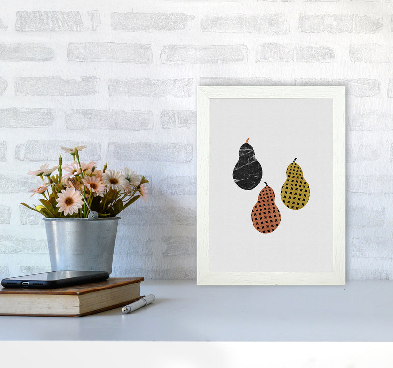 Pears Print By Orara Studio, Framed Kitchen Wall Art A4 Oak Frame