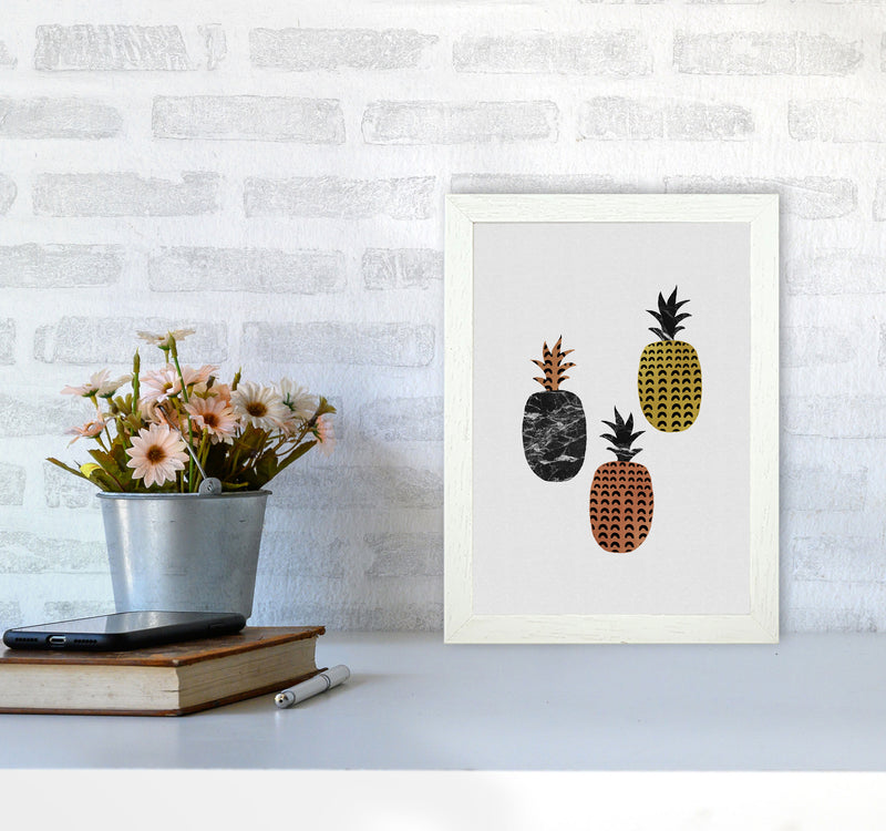 Pineapples Print By Orara Studio, Framed Kitchen Wall Art A4 Oak Frame