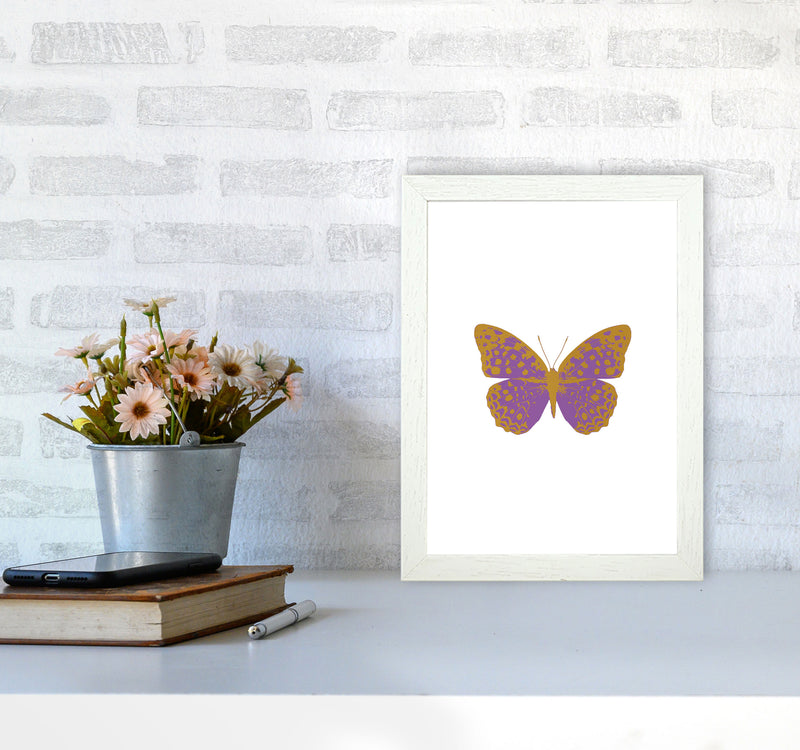 Purple Butterfly Print By Orara Studio Animal Art Print A4 Oak Frame