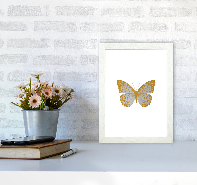 Silver Butterfly Print By Orara Studio Animal Art Print A4 Oak Frame