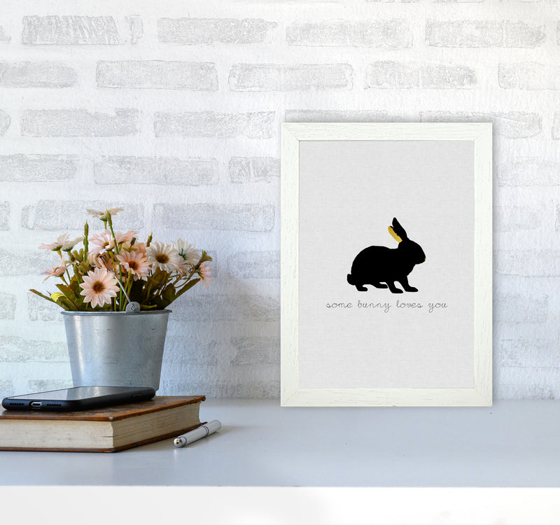 Some Bunny Loves You Animal Quote Print By Orara Studio A4 Oak Frame