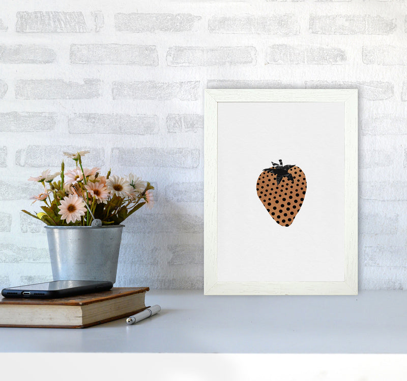 Strawberry Fruit Illustration Print By Orara Studio, Framed Kitchen Wall Art A4 Oak Frame