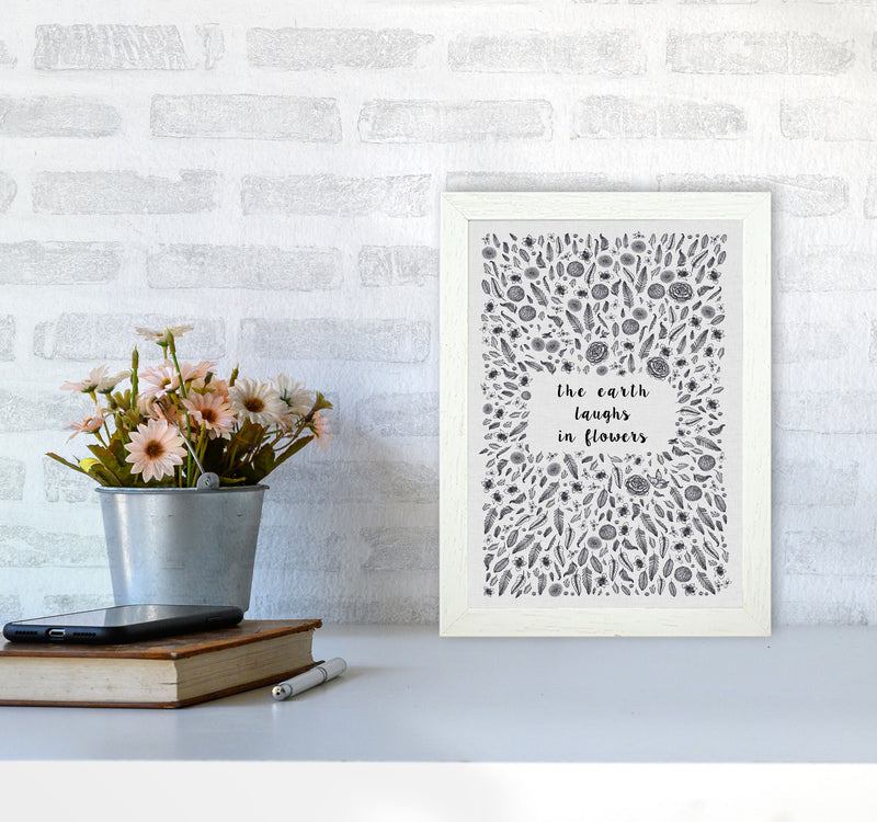 The Earth Laughs In Flowers Shakespeare Quote Print By Orara Studio A4 Oak Frame