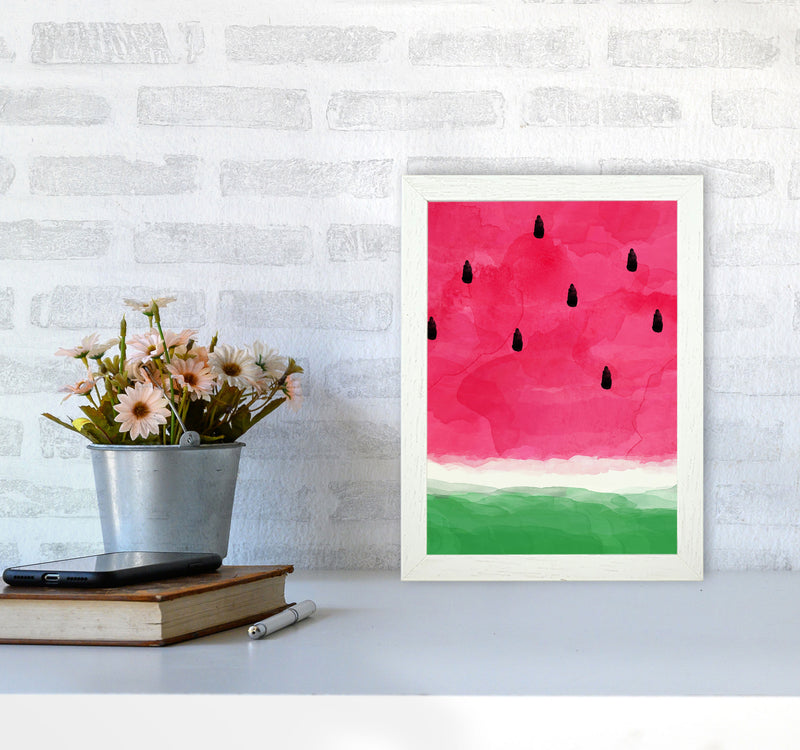 Watermelon Abstract Print By Orara Studio, Framed Kitchen Wall Art A4 Oak Frame