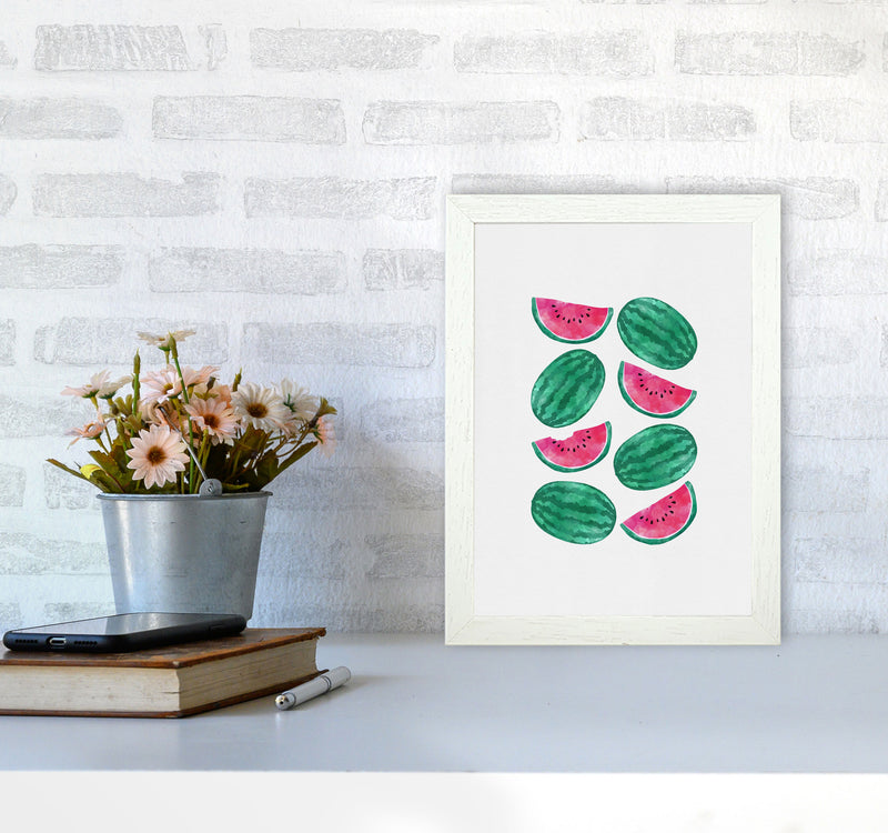 Watermelon Crowd Print By Orara Studio, Framed Kitchen Wall Art A4 Oak Frame